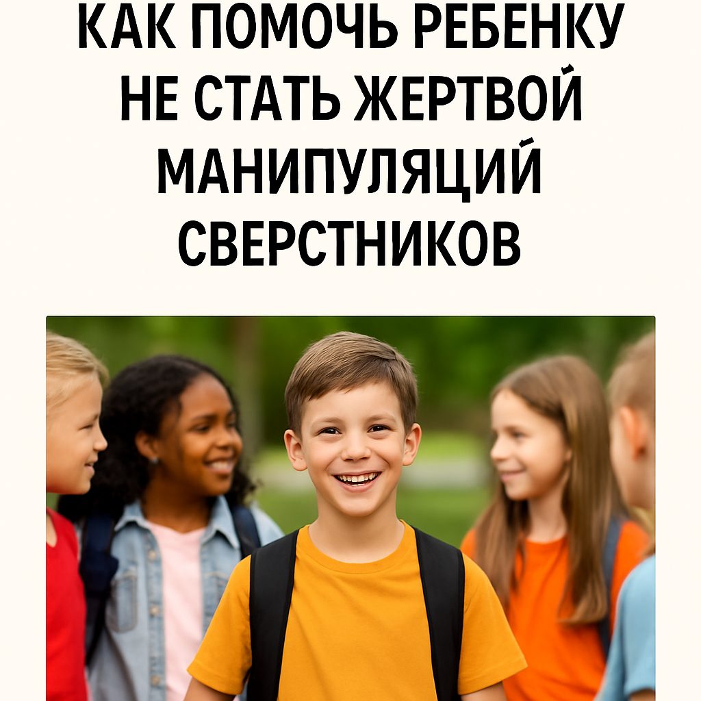 Как помочь ребёнку не стать жертвой манипуляций сверстников